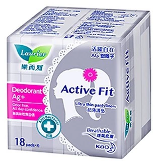 Băng vệ sinh Laurier Active Fit Phân Tử Bạc Khử mùi - Kháng khuẩn 18 miếng