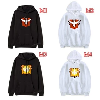 ào free fire 3D, áo hoodie freefire, logo rank thách đấu, rank huyền thoại