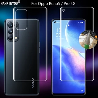 Miếng dán cường lực trước sau bằng TPU mềm siêu mỏng cho Oppo Reno5 Pro Plus 5G Reno 5 Pro+