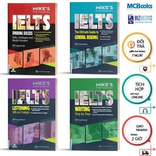 Sách Combo 4 Kỹ Năng Ielts Mike Luyện Thi Ielts Học Thuật ( học kèm app) Mcbooks