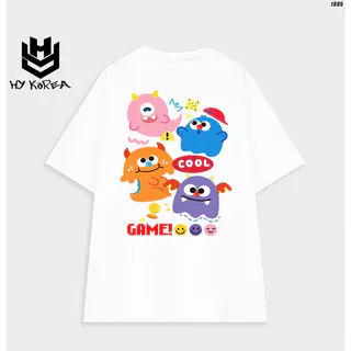 Áo Thun Tay Lỡ Form Rộng Unisex HY Korea Cotton 100 GAME 1095.