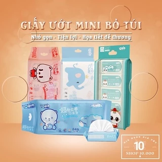 1 BỊCH 8 GÓI KHĂN ƯỚT MINI TIỆN DỤNG CHO MẸ VÀ BÉ