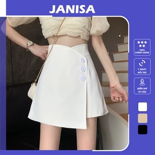 Quần short nữ lưng cao ống rộng giả váy ulzzang công sở JANISA QS08