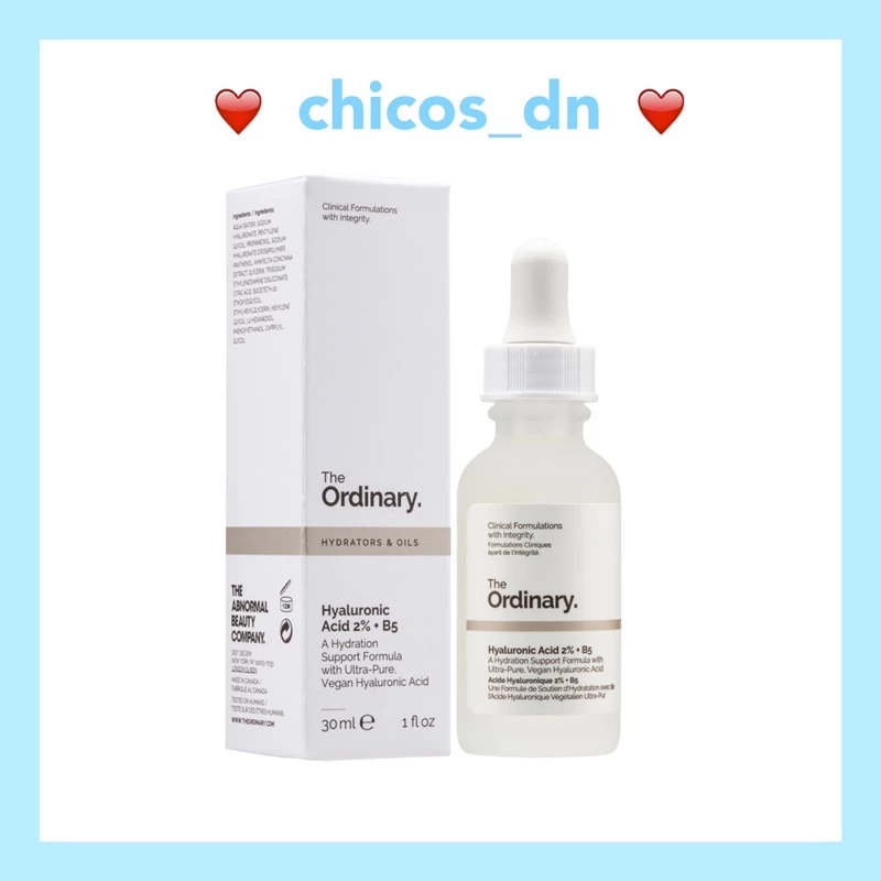 [Bill US] Tinh chất cấp nước, phục hồi da The Ordinary Hyaluronic Acid 2% + B5