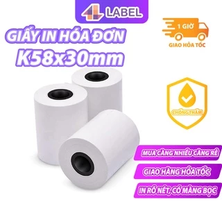 GIẤY IN BILL K57 cho máy in cầm tay, POS, TAXI, GIẤY IN NHIỆT, IN HÓA ĐƠN NHÀ HÀNG, CÀ PHÊ, TẠP HÓA, SIÊU THỊ