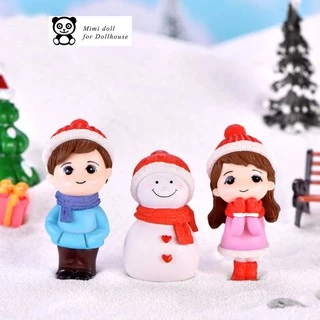 Búp bê Tình Nhân, Người tuyết và ông Già noel Giáng Sinh Noel Trang trí mô hình tiểu cảnh