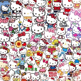 Bộ 90 Cái ☆ Sanrio. Hình Dán Hello Kitty Mini ☆ Sticker Dán Tường Chống Thấm Nước Họa Tiết Graffiti Hợp Thời Trang
