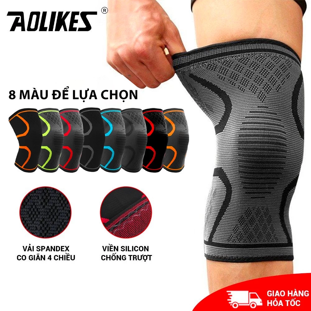 Băng gối thể thao bóng đá, bóng chuyền co giãn đàn hồi cao cấp Aolikes 7718