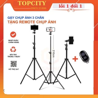 Gậy livestream, giá đỡ điện thoại ,gậy quay video tiktok tripod có giá đỡ điện thoại chân 2m1 có kẹp,LOẠI XỊN