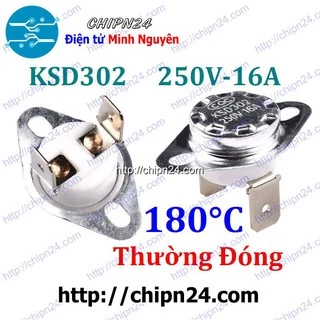 [1 CÁI] (F71.P) Cầu Chì Nhiệt KSD302 Thường Đóng 180 Độ (16A 250VAC)