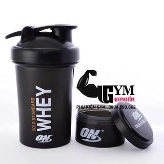 Bình nước thể thao bình tập gym Shake bottle ON Gold Standard 2 ngăn tiện dụng