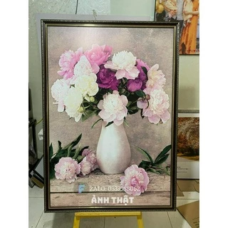 (Có ẢNH THẬT)  Tranh Canvas Treo Tường, decor Phòng ngủ, phòng khách,cầu thang đẹp ⚡FREE SHIP⚡Mẫu bình hoa, sơn đầu