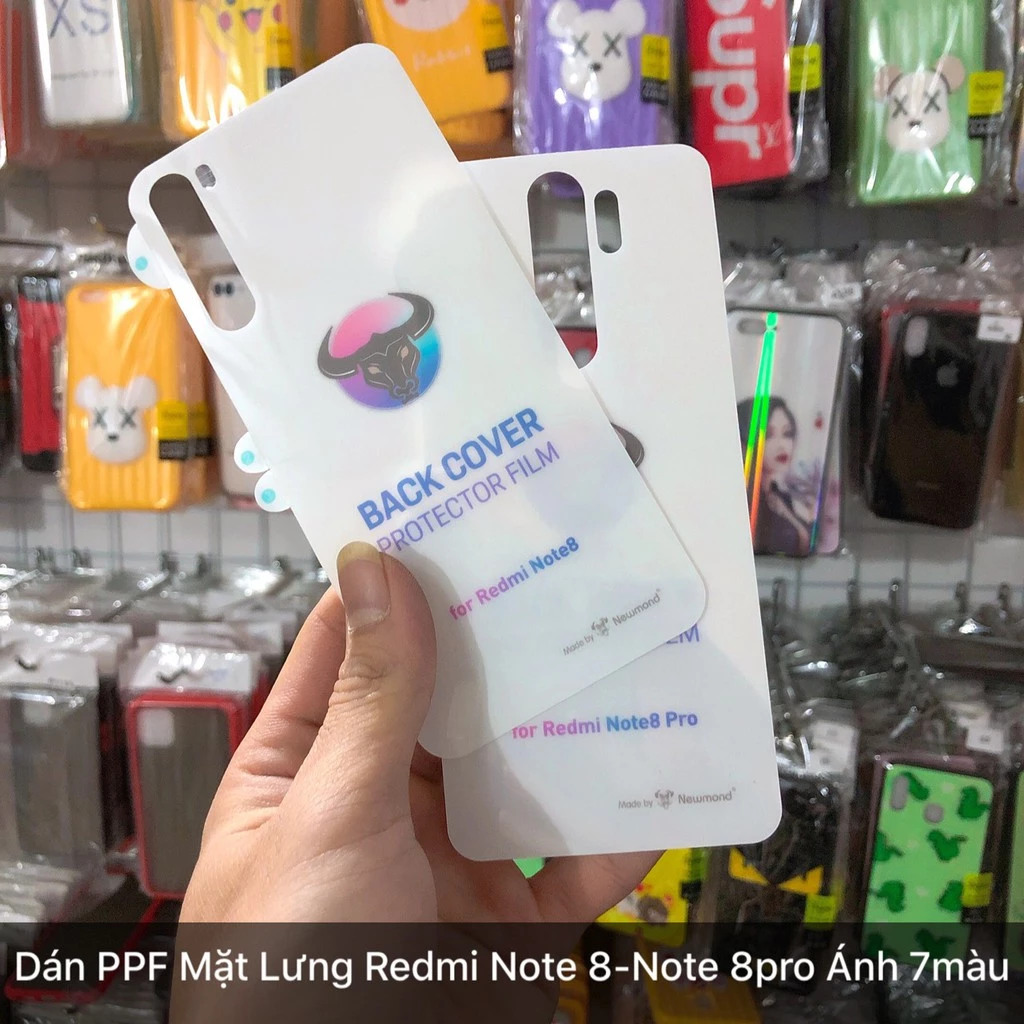 Miếng Dán PPF Xiaomi Redmi Note 8 Pro mặt trước Trong suốt chống trầy xước