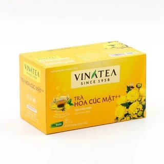 Trà hoa cúc mật hộp 40g, trà túi lọc hộp 20 túi, trà thảo mộc thơm tự nhiên tốt cho sức khoẻ Vinatea