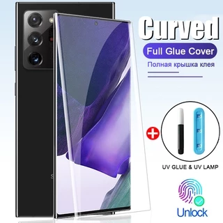 Kính cường lực keo UV dành cho Samsung Galaxy S8 S9 S10 S20 S21 S22 S23 S24 Plus Note 8 9 10 20 Ultra