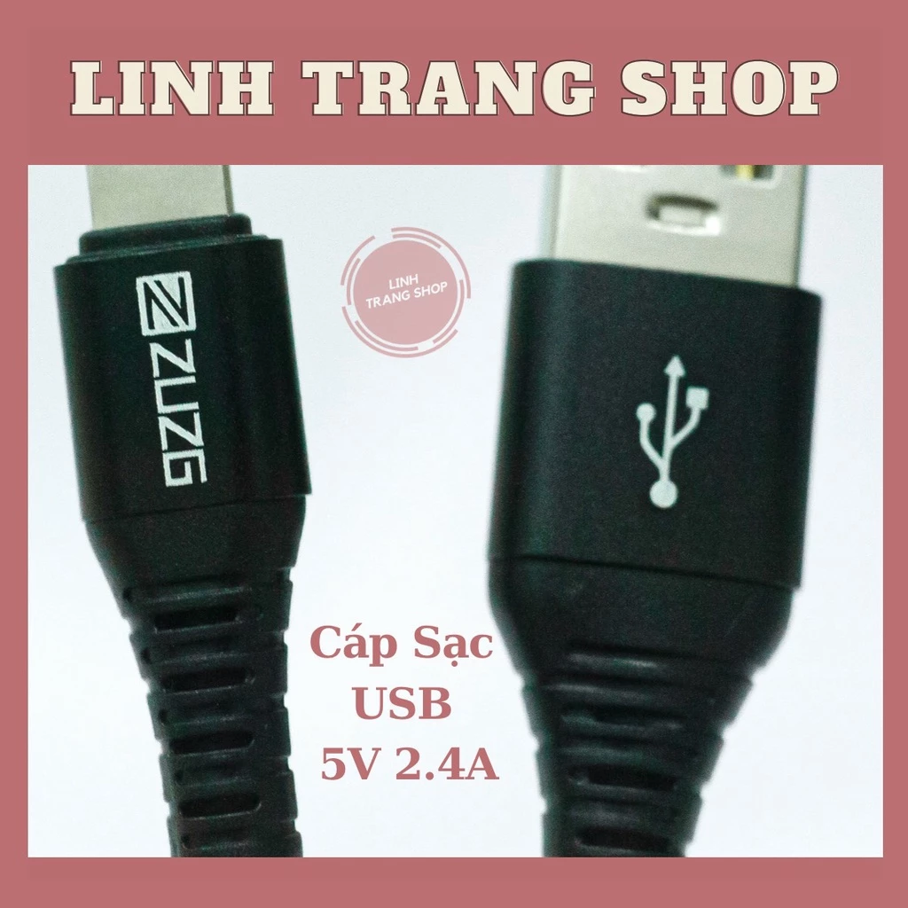 Cáp Sạc l.P Bọc Dù Dài 1 Mét và 2 Mét Chân Cắm Lai ning 2.4A (hỗ trợ sạc tối đa 12W)