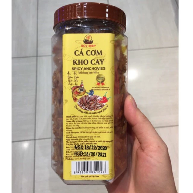 Cá cơm kho cay 500g/ 200g/ 100g Duy Điệp