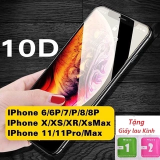 Kính Cường Lực 10D Full Màn IPhone 6/7/8/X/11/12/13Promax