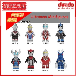 Minifigures các nhân vật siêu nhân điện quang Ultraman - Đồ chơi Lắp ghép Xếp hình Mô hình Mini Iron Man POGO PG8248