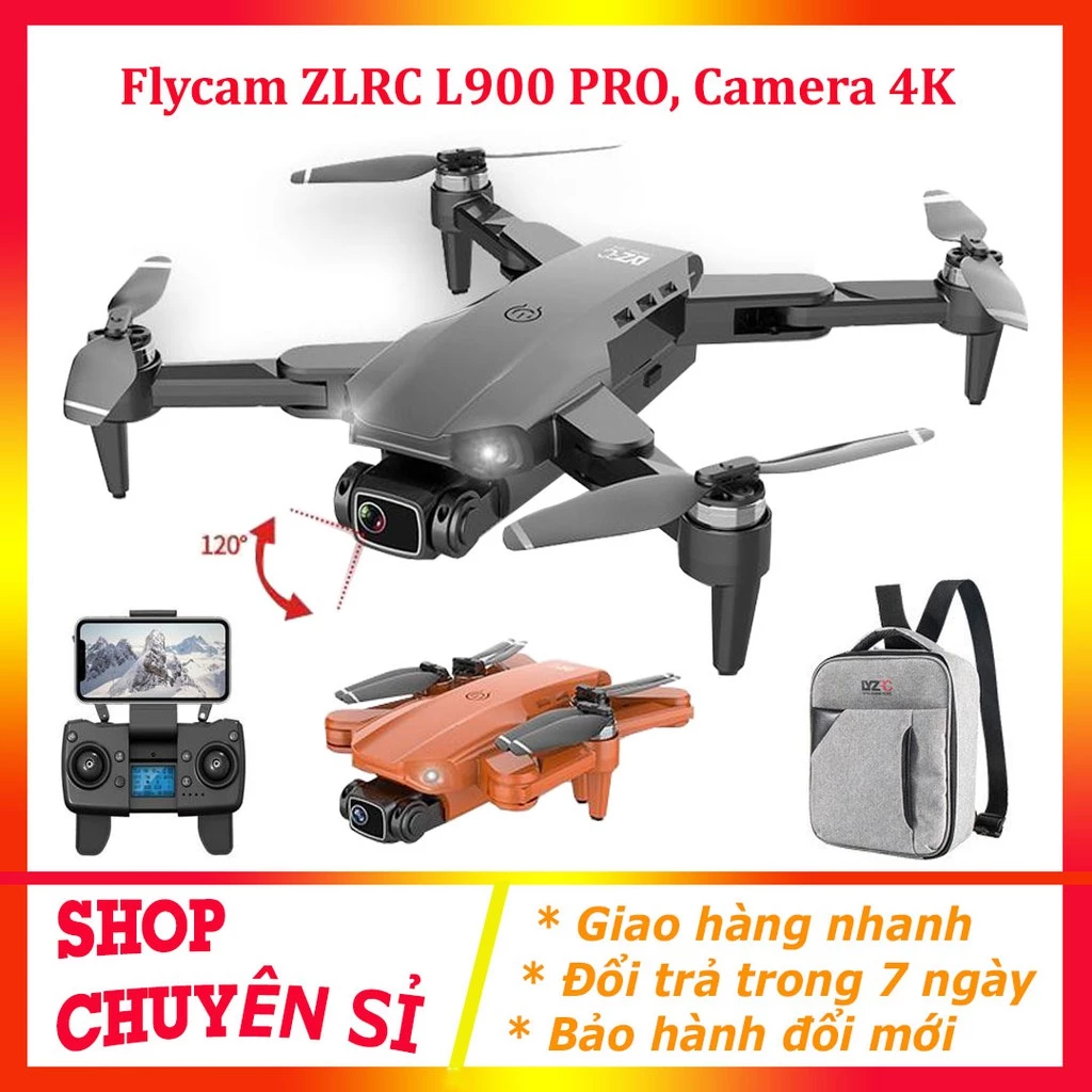 Flycam Mini Drone Camera 4k⚡️𝐅𝐑𝐄𝐄 𝐒𝐇𝐈𝐏⚡️ Máy bay Flycam L900 Pro, Gimbal 2 Trục Camera 4K,Động Cơ Không Chổi Than