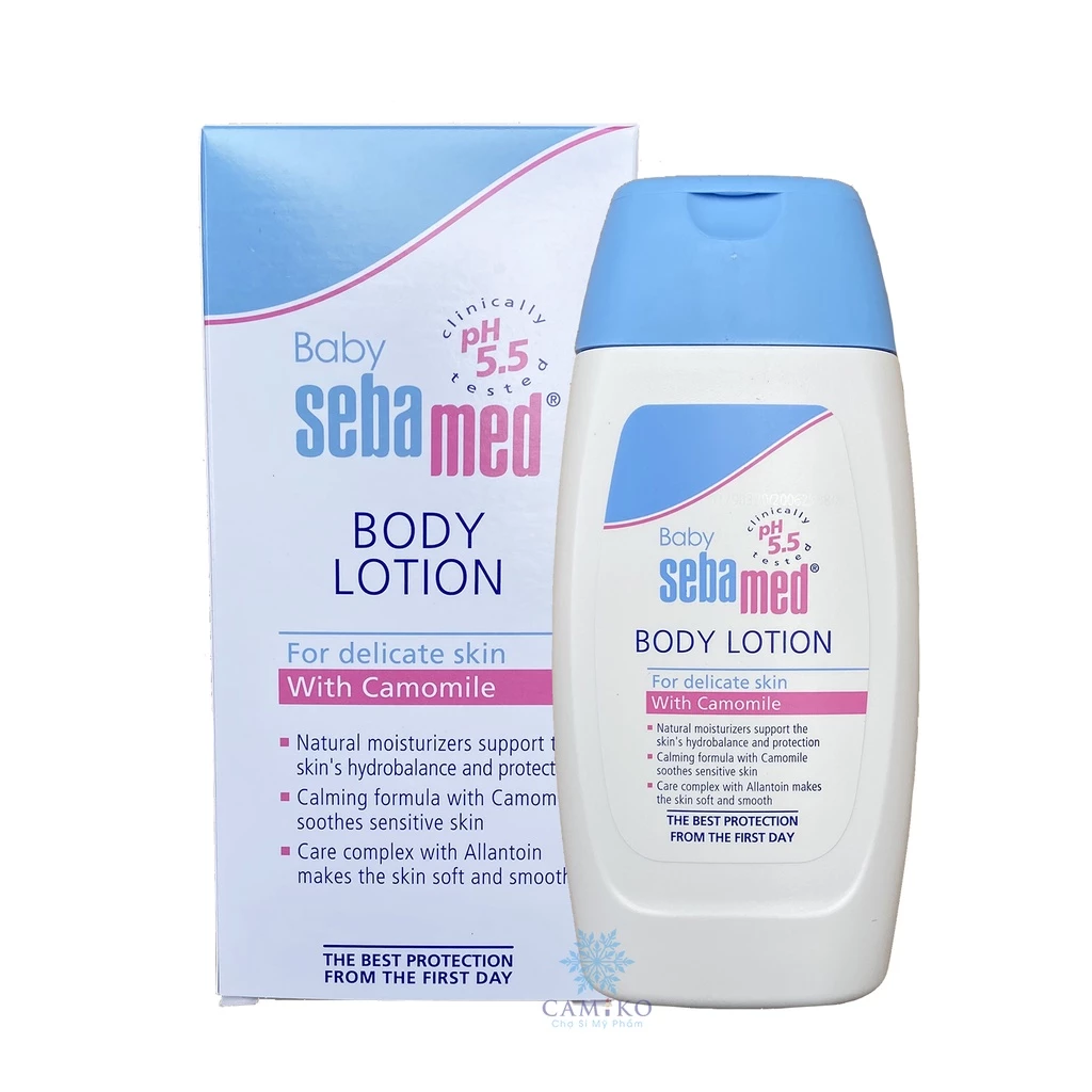 Sữa dưỡng ẩm toàn thân dành cho trẻ sơ sinh và trẻ nhỏ Sebamed pH 5.5 Baby Body Lotion 200ml