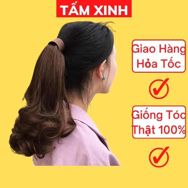 Đuôi tóc giả xoăn lọn rẻ đẹp thời trang cao cấp kiểu THANH UỐN