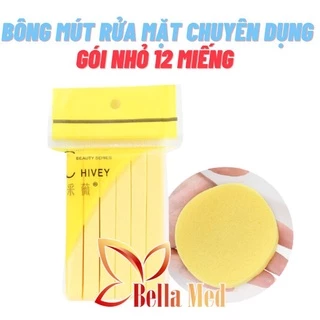 Bông rửa mặt bọt biển chuyên dụng (gói nhỏ 12 miếng)