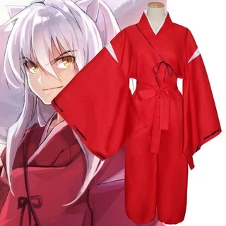 Anime Trang Phục Inuyasha Cosplay Nhật Bản Kimono Nam Áo Tóc Giả