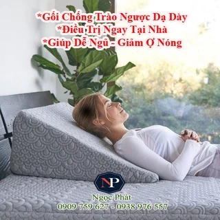 Gối Chống Trào Ngược Dạ Dày Ở Người Lớn HARU 60x60x26cm Giúp Giảm Ợ Nóng, Đau Họng, Nuốt Khó - NGỌC PHÁT