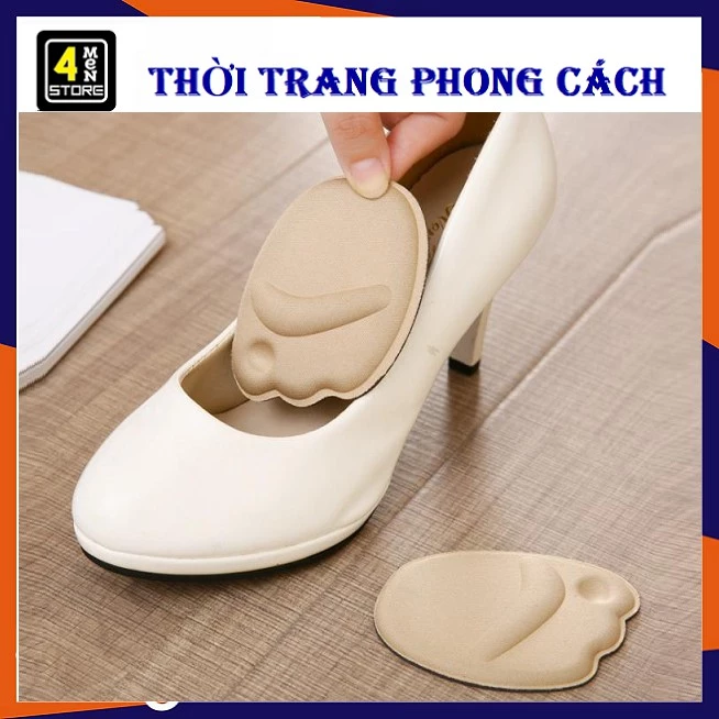 Cặp Lót Giày 4D Giảm Đau Mũi Chân Bộ 2 miếng đệm chân trước giày cao gót  cực êm chân, hút mồ hôi, thoáng khí