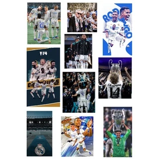 Bộ 40 hình dán Real Madrid mùa giải 2022, sticker hình dán bóng đá, hình dán cầu thủ bóng đá, sticker bóng đá