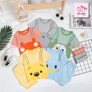 Minky Mom Đồ bộ cộc tay thun lạnh bé trai bé gái [Big Sale] Đồ bộ thun lạnh cộc minky mom cho em bé trai gái CỘC ĐV