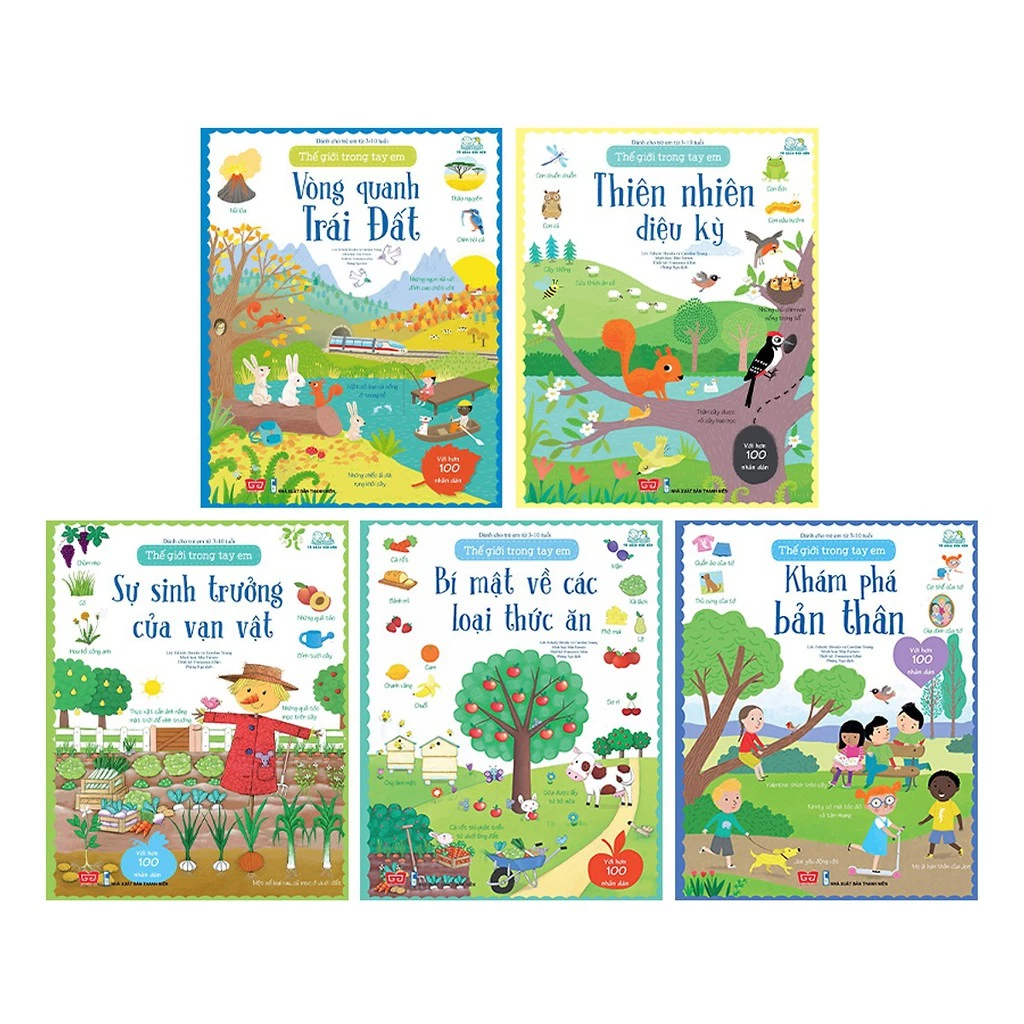 Sách - Thế giới trong tay em - Combo 5 cuốn dành cho trẻ em từ 3 đến 10 tuổi