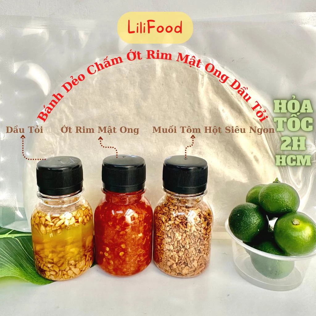 Bánh Tráng Ớt Rim Mật Ong - SET Bánh Tráng Phơi Sương Ớt Rim Mật Ong Dầu Tỏi Chấm Tắc Siêu Tiện Lợi Siêu Ngon LiliFood