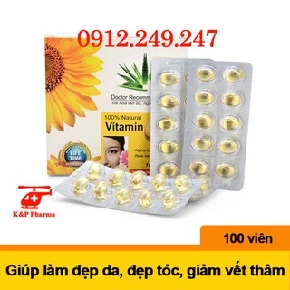 ✅ (CHÍNH HÃNG) VITAMIN E 400 – Giúp đẹp da đẹp dáng, da mịn màng, săn chắc, giảm rạn da, nứt da, làm chậm lão hóa da