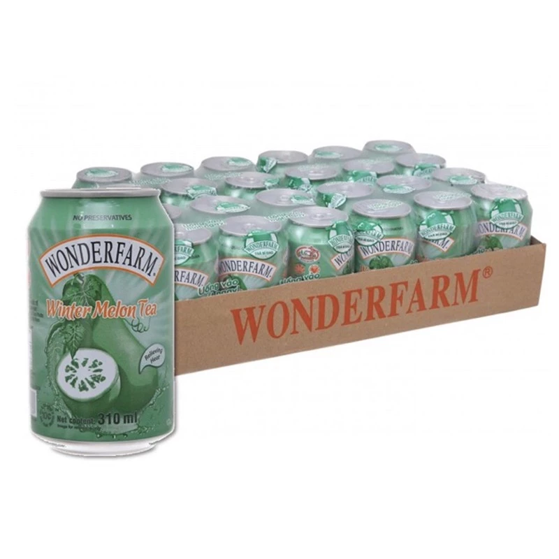 Thùng 24 Lon Trà Bí Đao Wonderfarm - 24 lon x 310ml