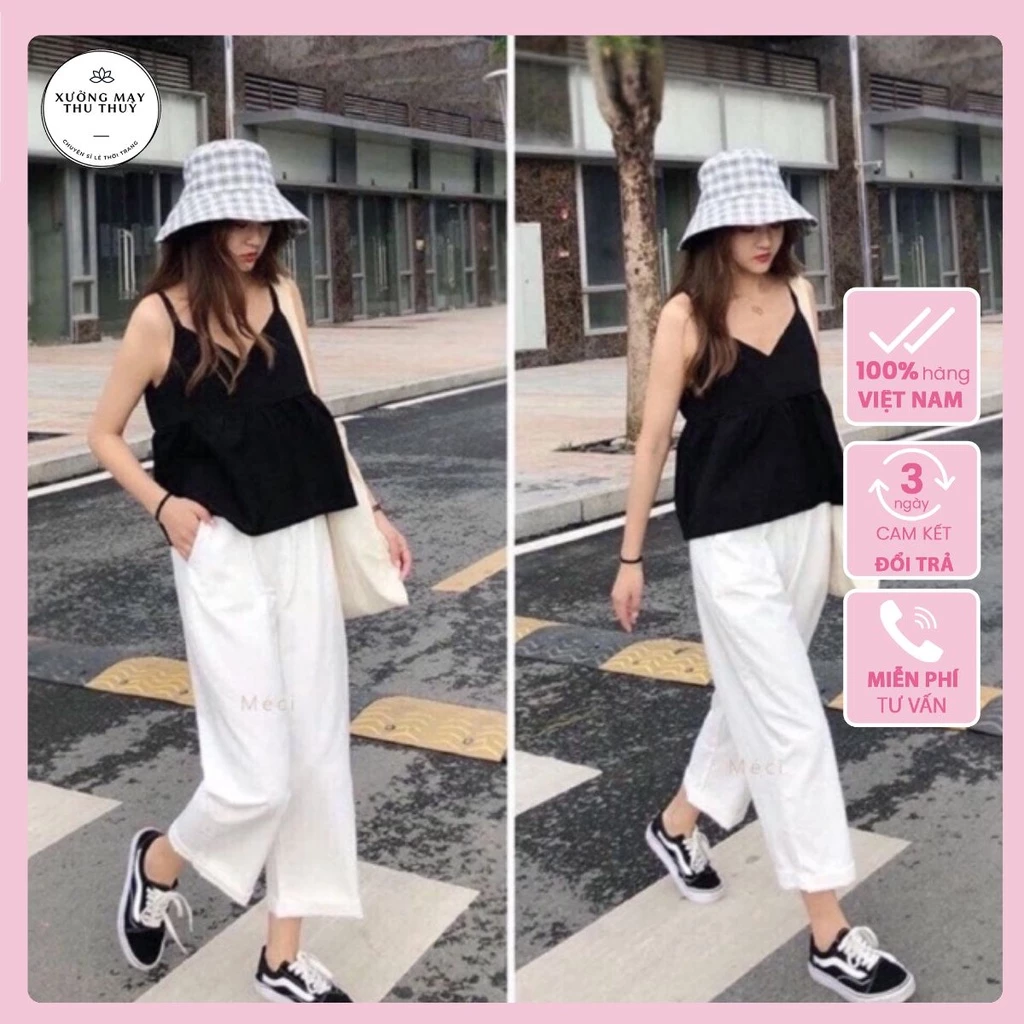 Quần Culottes đũi lửng khoá thật