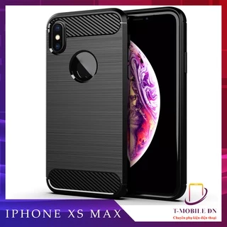 Ốp lưng iPhone XS Max, Ốp dẻo Cacbon phay xước chống sốc chống vân tay cho iPhone XS MAX