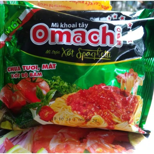 Mì khoai tây trộn xốt spaghetti Omachi 91g