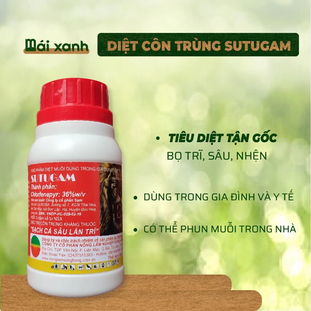 Chế phẩm SUTUGAM trừ muỗi và côn trùng, bọ trĩ an toàn 100ml - 250ml