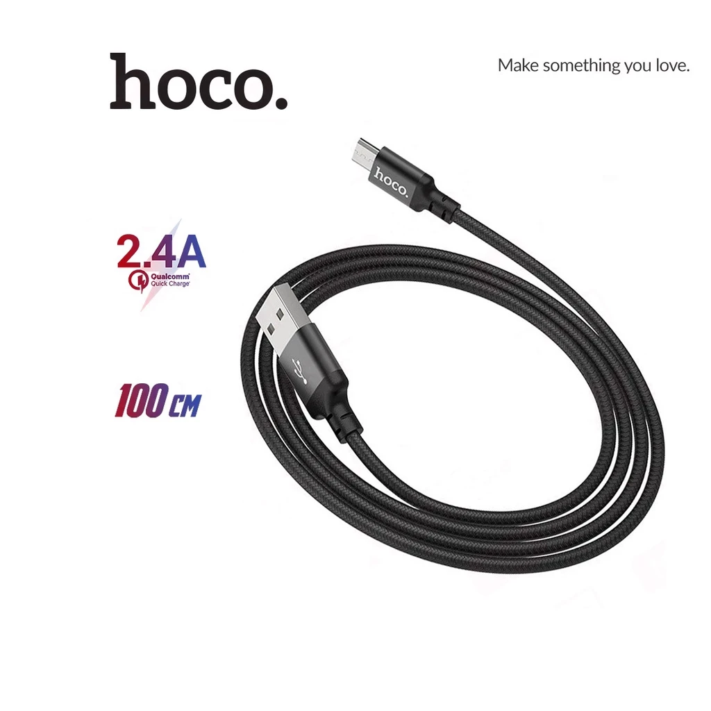 Cáp sạc nhanh Hoco X14/X89 Micro dây dù hỗ trợ truyền dữ liệu dài 1M/2M cho Android