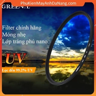 Sale đậm Kính Lọc UV Filter Slim MRC Chính Hãng GreenL Nhiều Kích Cỡ