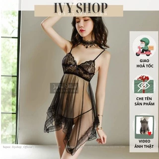 Váy Ngủ Sexy Chất Voan Xuyên Thấu Gợi Cảm, Đầm Ngủ 2 Dây Sexy Voan Mỏng Gợi Cảm Freesize - V308 TKVN