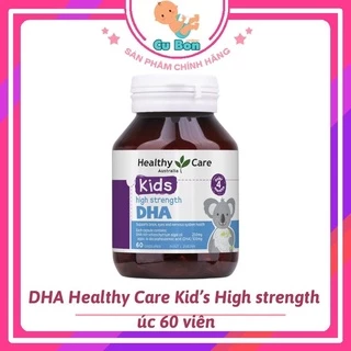 Viên uống bổ sung DHA cho bé Healthy Care DHA Úc 60v giúp bé phát triển toàn diện từ 4 tháng tuổi
