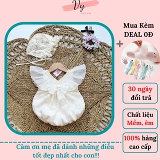 MV001 Váy Bé Gái VY DESIGN. Body Váy Đầy Tháng Sơ Sinh 0 12 Tháng, Bodysuit Cho Bé, Đầm Bé Gái, Body Bé Gái