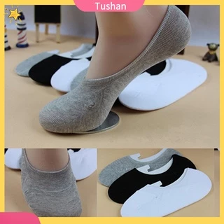 TUSH Men's Fashion Summer Sports Invisible Low Cut Cotton Ankle Short Boat Socks