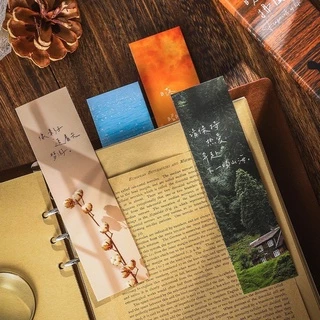 Bookmark kẹp sách giấy cứng hoạ tiết phong cảnh thiên nhiên [Giao ngẫu nhiên theo từng mẫu]