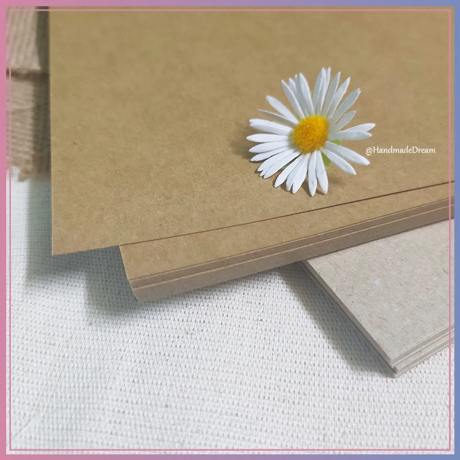 Giấy Kraft A4 định lượng 280gsm làm thiệp - Scrapbook chuẩn tone Vintage