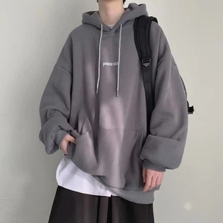  Áo hoodie dáng rộng thời trang cho nam size M-5Xl phong cách 2021