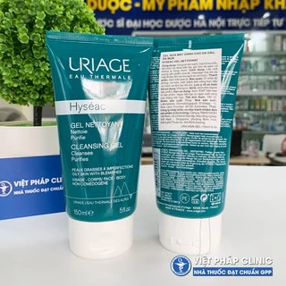 SỮA RỬA MẶT URIAGE HYSÉAC GEL NETTOYANT CHO DA DẦU, DA MỤN VÀ DA HỖN HỢP 150ml